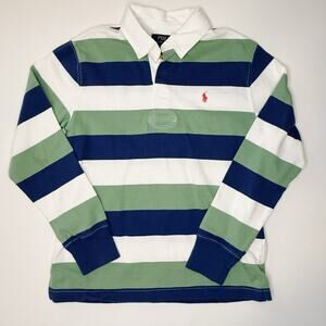 Polo Ralph Lauren Striped Long Sleeve Polo T-shirt Kids Medium
